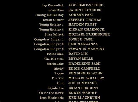 list of actors crew at the end of a movie